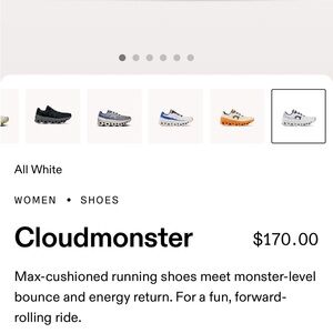 Like new shoes . Wore them twice . On running shoes Cloudmonster .